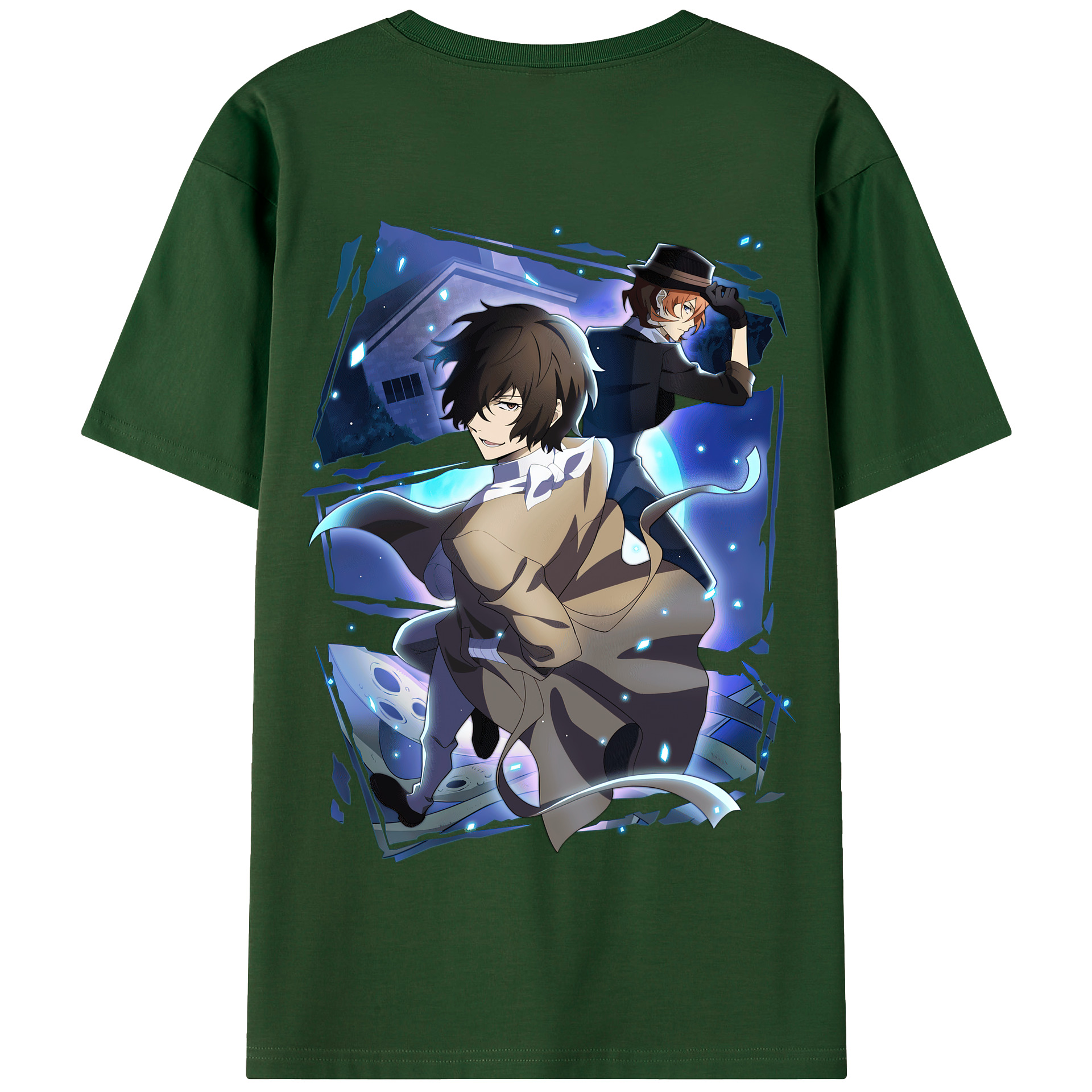 （画像用） 文豪ストレイドッグス Bungo Stray Dogs 綿100％半袖Tシャツ（背面プリント）